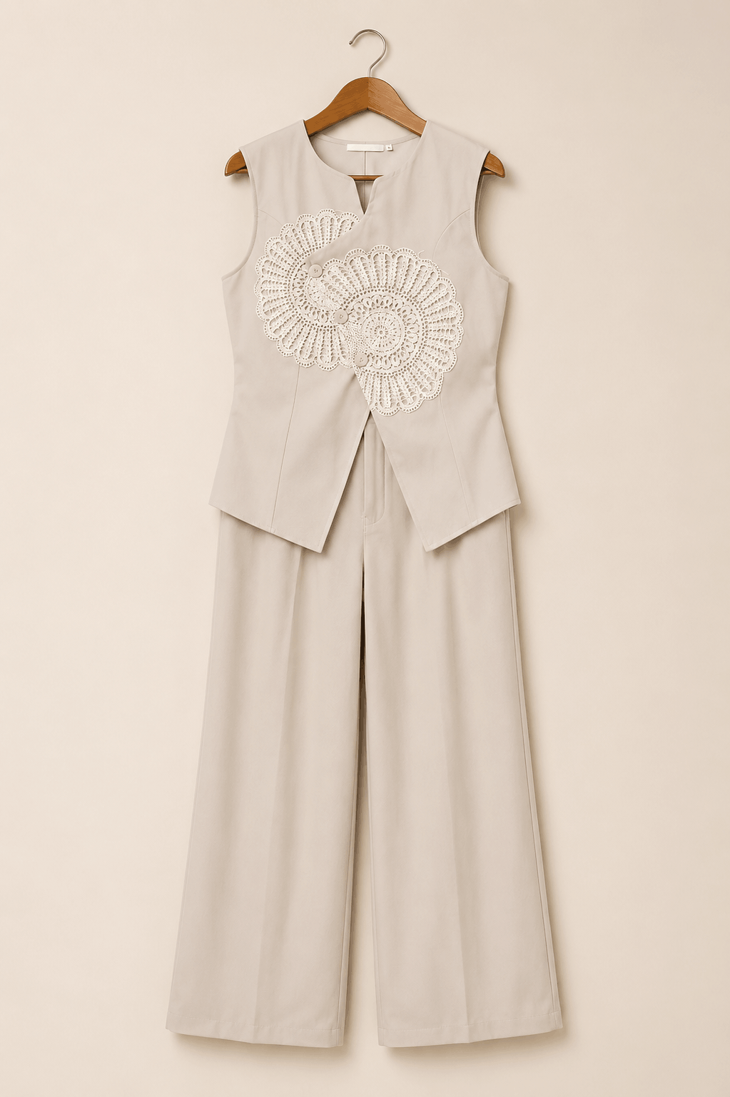 Ivory Blossom Lace Co-Ord Set 4