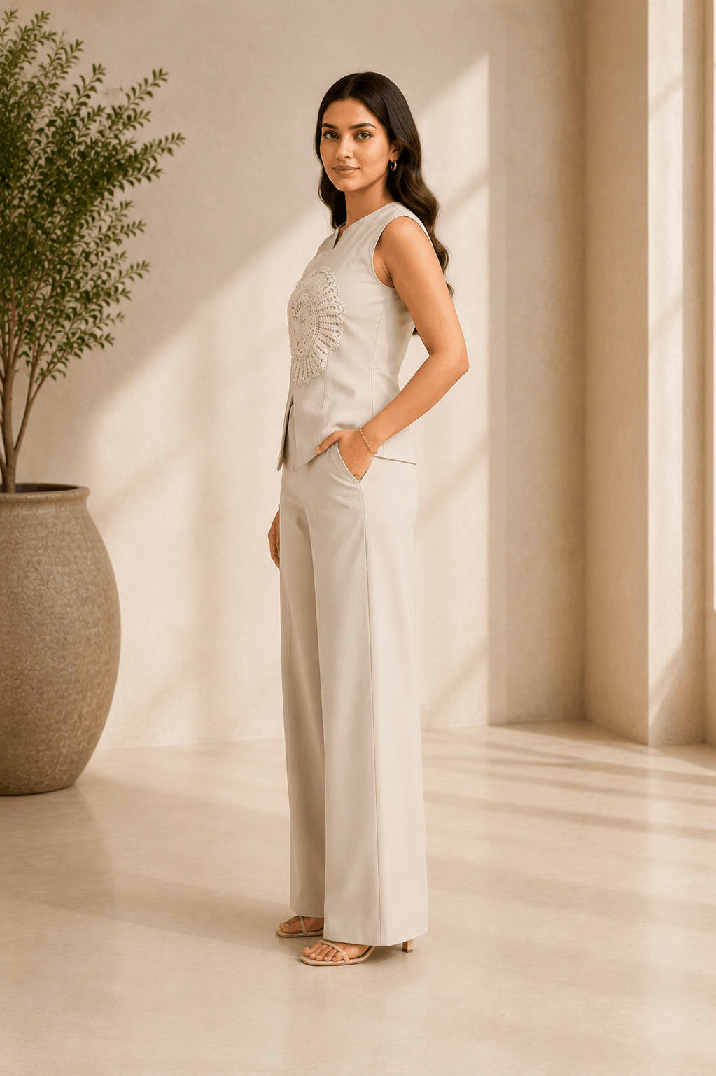 Ivory Blossom Lace Co-Ord Set 2